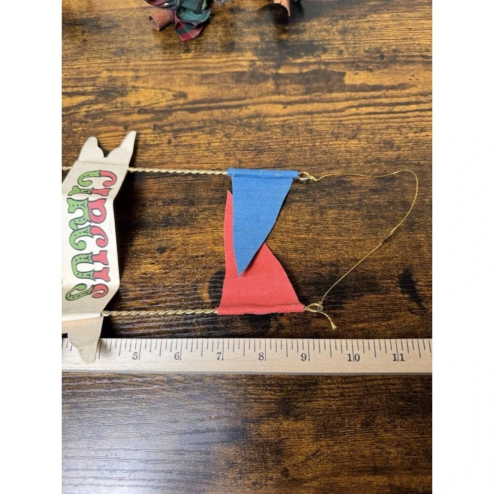 Silvestri Vintage Circus Banner Metal Ornament Carnival Christmas Decor 80s